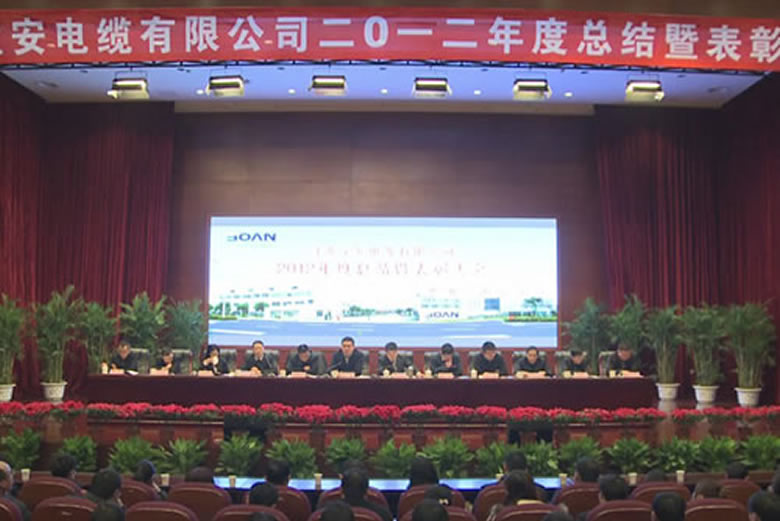 江蘇寶安電纜有限公司2012年度總結暨表彰大會隆