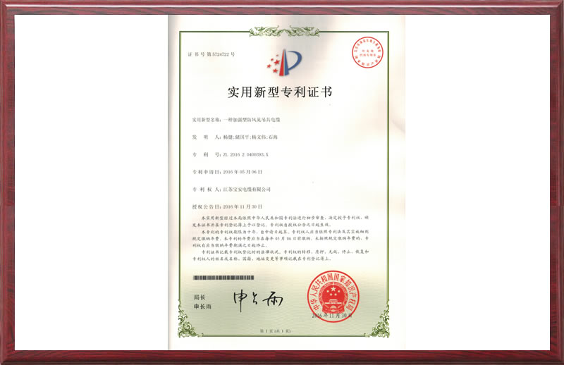 一種加強型防風晃吊具電纜